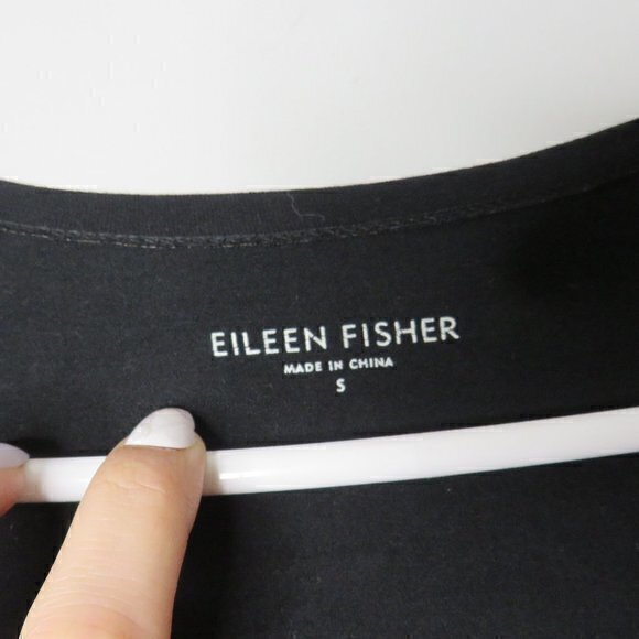 Eileen Fisher black wrap dress - Picture 2 of 5